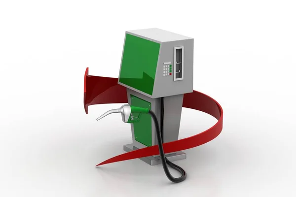 Fuel pump with arrow — Stock Photo, Image