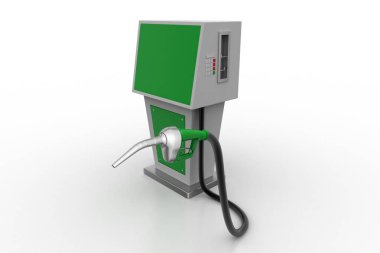 3D çizim biyo yakıt istasyonu