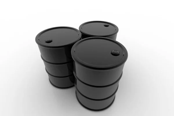3d illustration oil barrel — Stock Photo, Image