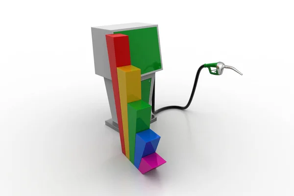 Estação de biocombustível com gráfico — Fotografia de Stock
