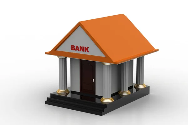 Banka 3 boyutlu model — Stok fotoğraf