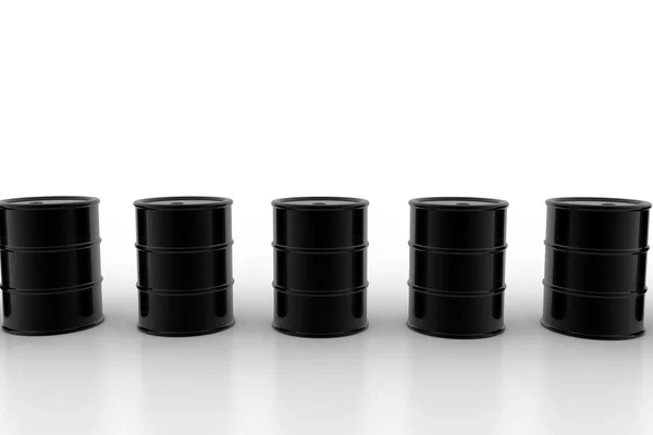 3d ілюстрація нафтових барелів — стокове фото