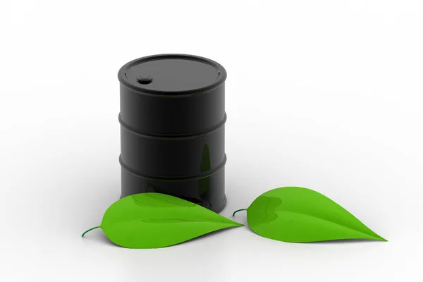 3d illustration bio fuel in barrels — Stock Photo, Image