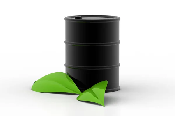 3d illustration bio fuel in barrels — Stock Photo, Image