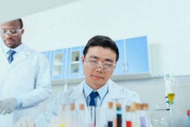 Laboratuvarda çalışan bilim adamları 