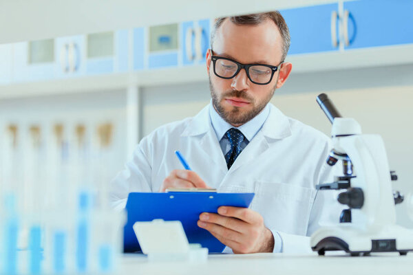 doctor working at testing laboratory