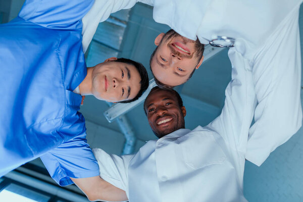 multiracial group of doctors in clinic