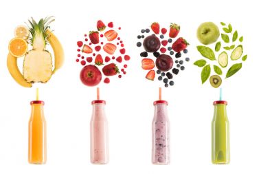 different healthy smoothies clipart