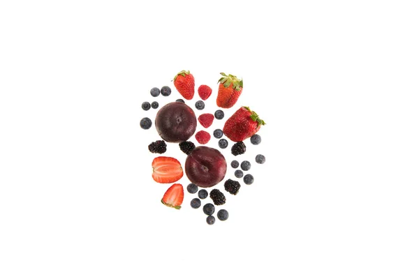 Organic fruits and berries — Stock Photo, Image