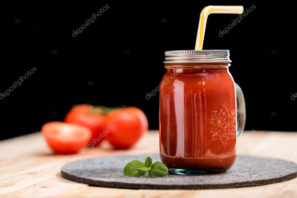 Fresh tomato smoothie — Stock Photo © AlexNazaruk 152881758