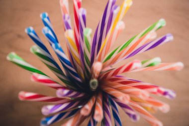 colorful straws clipart