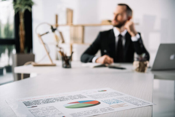 документ с бизнес-диаграммой
