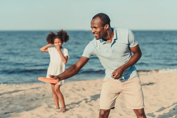 Afrikaanse Amerikaanse vader en dochter — Stockfoto