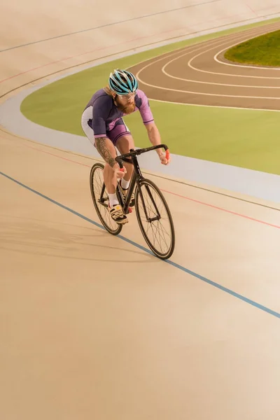 cyclist on cycle race track