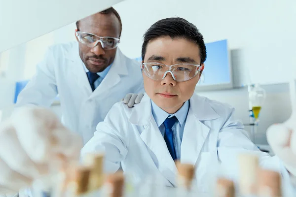 Scientists working in lab — Stock Photo