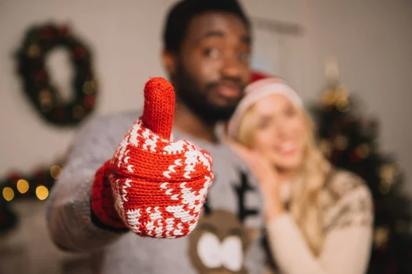 African american man showing thumb up — Stock Photo