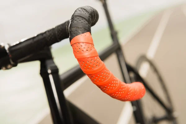 Sportive bicycle handle bar — Stock Photo