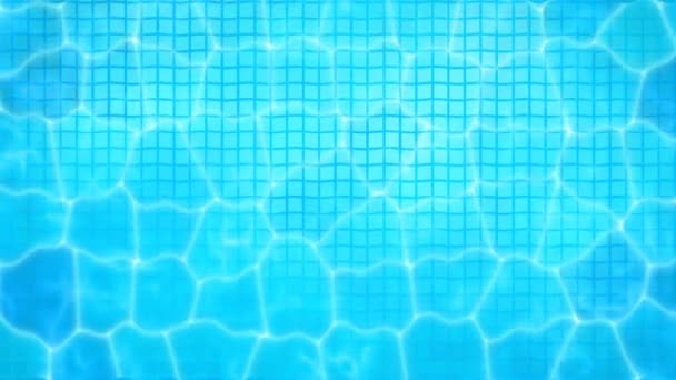 Vista Superior Uma Piscina Vazia Água Azul Cristalina Com Reflexos — Vídeo de Stock