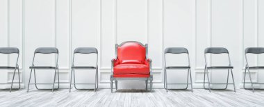 Koltuk sandalye sahne, güç, Başkan, arasında render