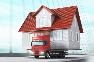 Tır, 3d render illüstrasyon şirketten