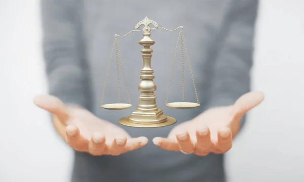 Scales Justice Weight Justice Hand Law — Stock Photo, Image