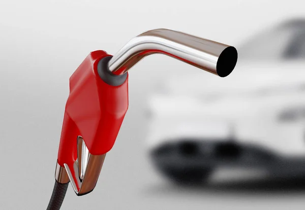 Diesel versus eléctrico. Gasolinera o eléctrica. renderizado 3d — Foto de Stock