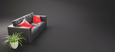 Lüks Modern Oturma Odası, 3 boyutlu resimleme