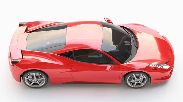 Modern autó elszigetelt fehér, koncepció jármű. 3D-s renderelés — Stock Fotó