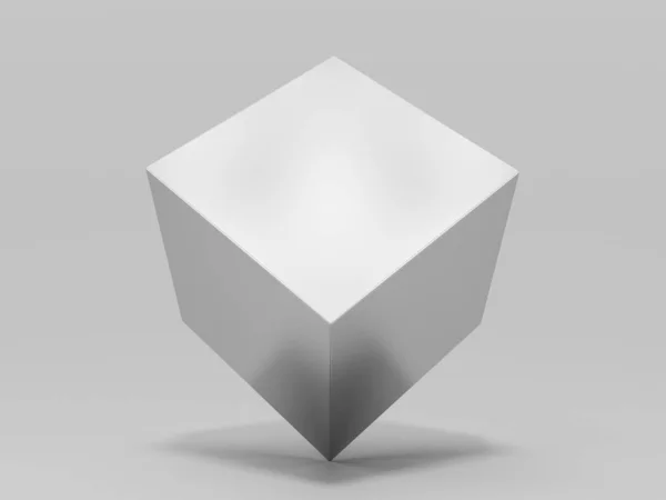 Entwurf abstrakter grauer Würfel, 3D-Rendering — Stockfoto