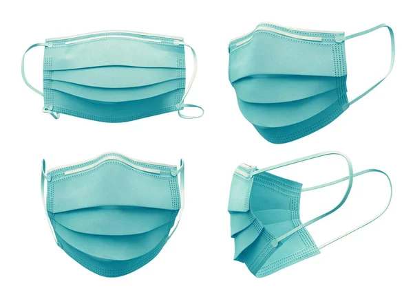 Yüksek çözünürlük Tıbbi maske beyaz arka planda izole edilmiş, Corona koruması, kırpma yolu ile. 3d oluşturma