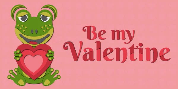 Be my Valentine - Froggy — Stock Vector