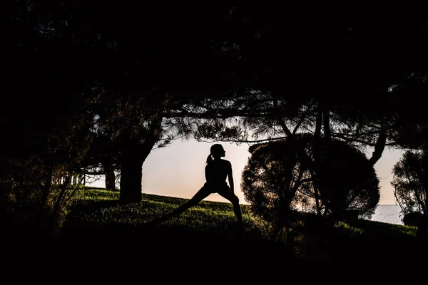 güzel kız ile spor formları spor sahilde, içme suyu, atlama, çalıştırma, farklı egzersizleri yapıyor