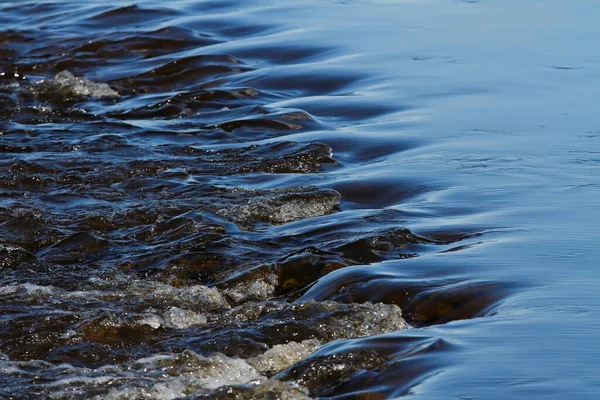 Линия Пород Течёт Течению Реки Финских Порогах — стоковое фото