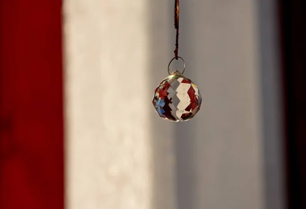 Clear Crystal Ball Hanging Wall — Stock Photo, Image