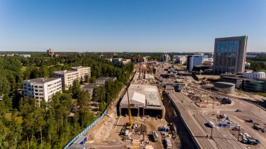 Keh I 'in Keilaniemi' de inşaatı, seçici odaklanma