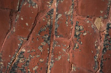 Kırmızı taş duvar dokusu arkaplanı 