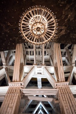 Wieliczka, Polonya - 20 Ekim 2016. Büyük undergrou biri