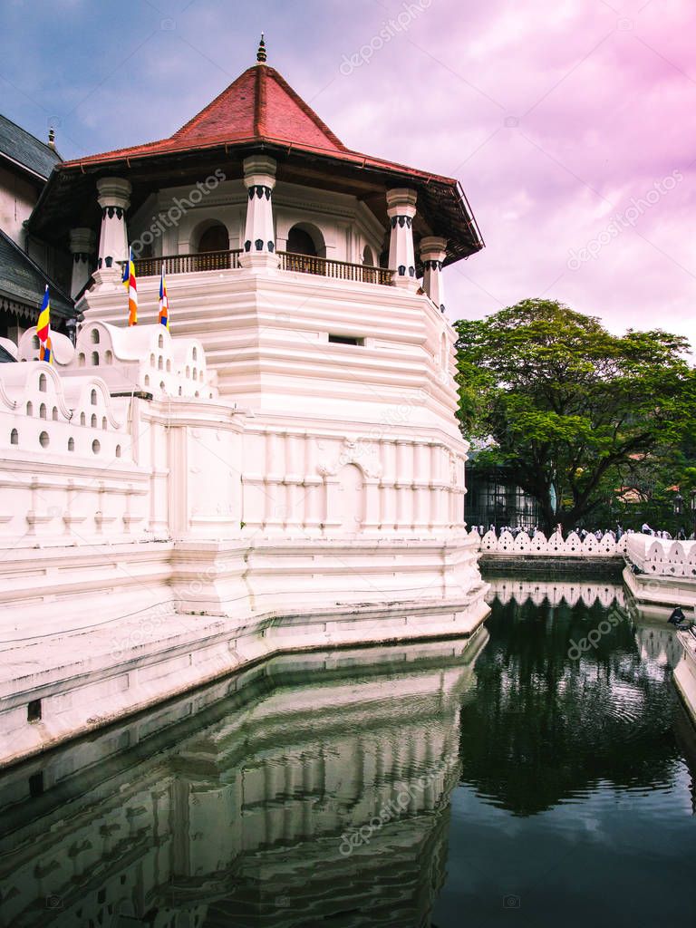 One of the towers at the famous Temple of the Sacred Tooth Relic