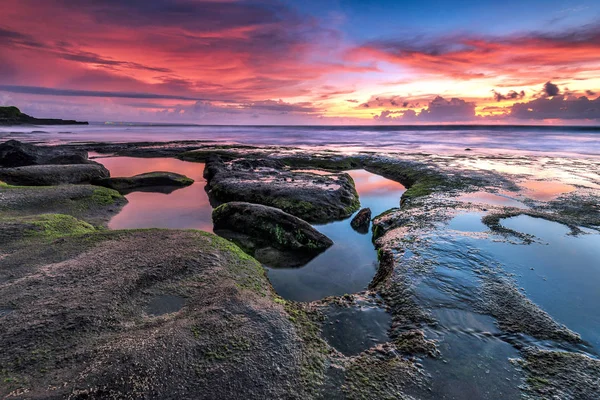 Colorful Reflection Tanah Lot Bali — Stock Photo, Image