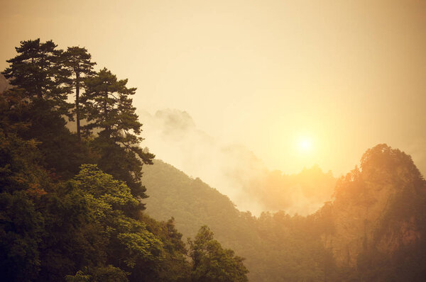 Sunrise at Wudang mountains