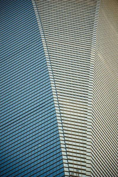 Rascacielos de vidrio de negocios azul primer plano, centro de oficinas —  Fotos de Stock