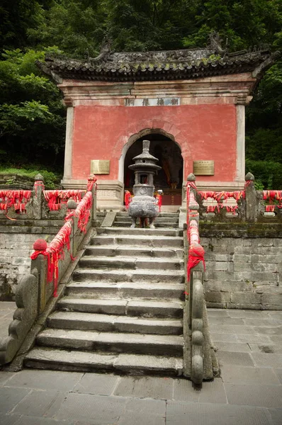 Bella architettura nel tempio antico Wudang, WudangShan — Foto Stock