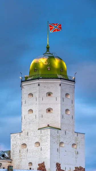 Wyborg Russland Schloss Auf Der Insel Früher Winter — Stockfoto