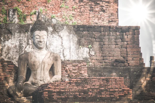 石匠佛在泰国 素可泰时期 泰国素可泰省历史公园 — 图库照片