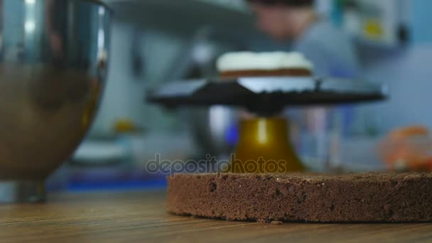 Shortcake hacer pastel — Vídeos de Stock