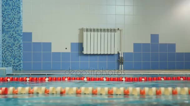 Hombre profesional nadando en la piscina — Vídeo de stock