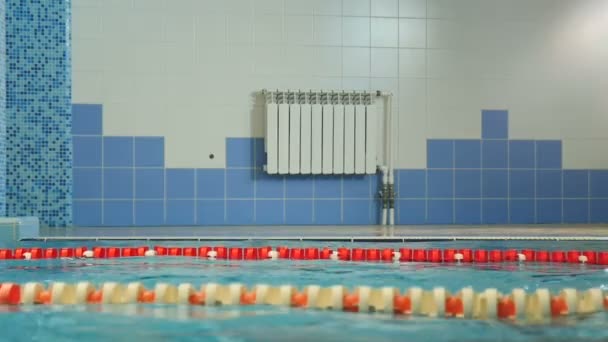 Immersi nella piscina e nuotato — Video Stock