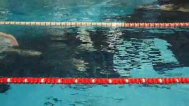 Adam havuz tarzında yüzüyor