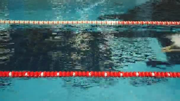 Mavi suyla yüzme havuzu — Stok video