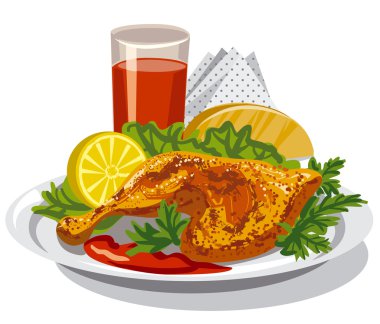 kavrulmuş tavuk uyluk